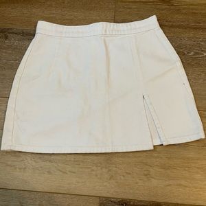 White mini skirt